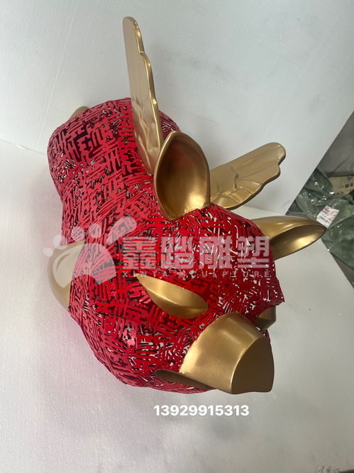 镂空不锈钢飞猪雕塑佛山金属制品雕塑源头工厂